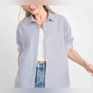 Zara oversized button down shirt